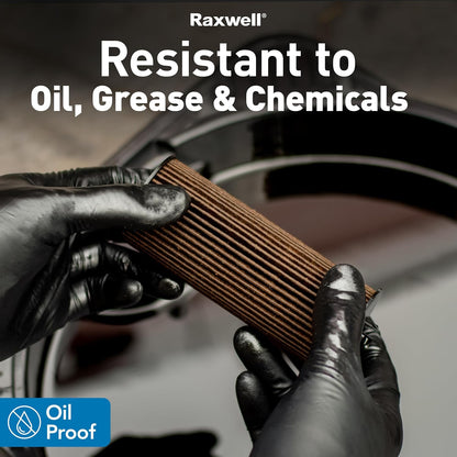 Disposable Nitrile Gloves - Food Grade Heavy-Duty Puncture Resistant Black Gloves for Cooking & Food Service