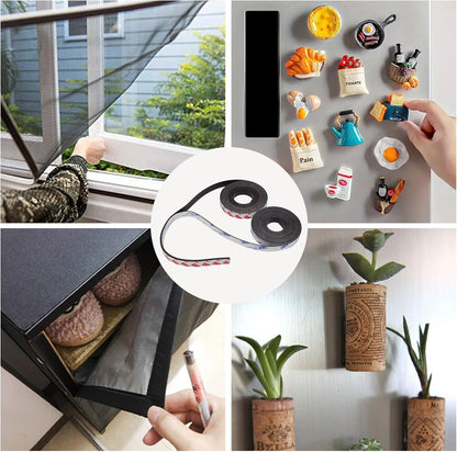 2 Pack, A+B Paired Magnetic Tape 10ftx1in, AB Pairing Magnet Strips with Adhesive Backing, Match to Use for DIY Closure Craftings