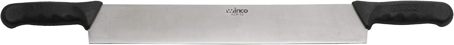 KCP-15 15" Cheese Knife With Double Black Polypropylene Handles-KCP-15