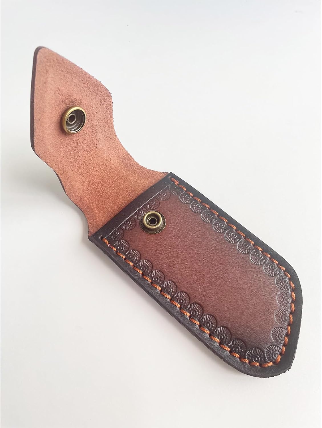 Shop Knife Sheaths, 5.1" Pocket Knife Sheath for Belt, Leather Knife Sheath for Belt, Pocket Knife Holder, Leather Sheath Folding Knife (Large)
