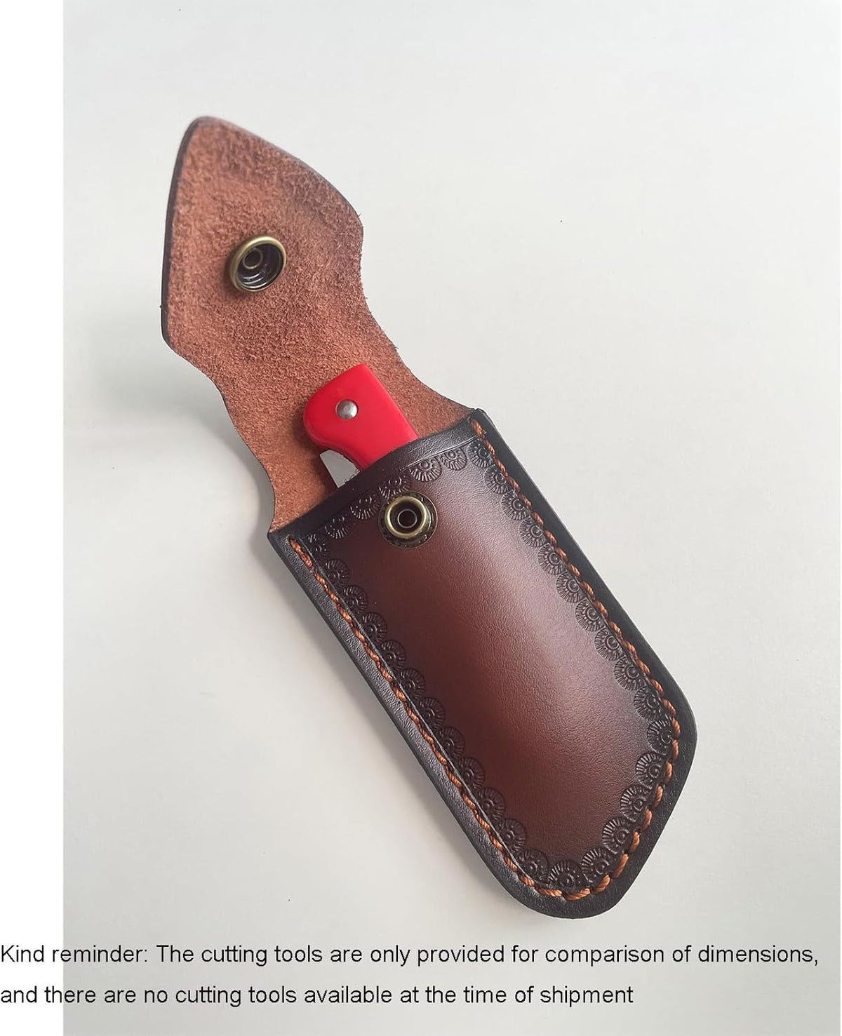 Shop Knife Sheaths, 5.1" Pocket Knife Sheath for Belt, Leather Knife Sheath for Belt, Pocket Knife Holder, Leather Sheath Folding Knife (Large)