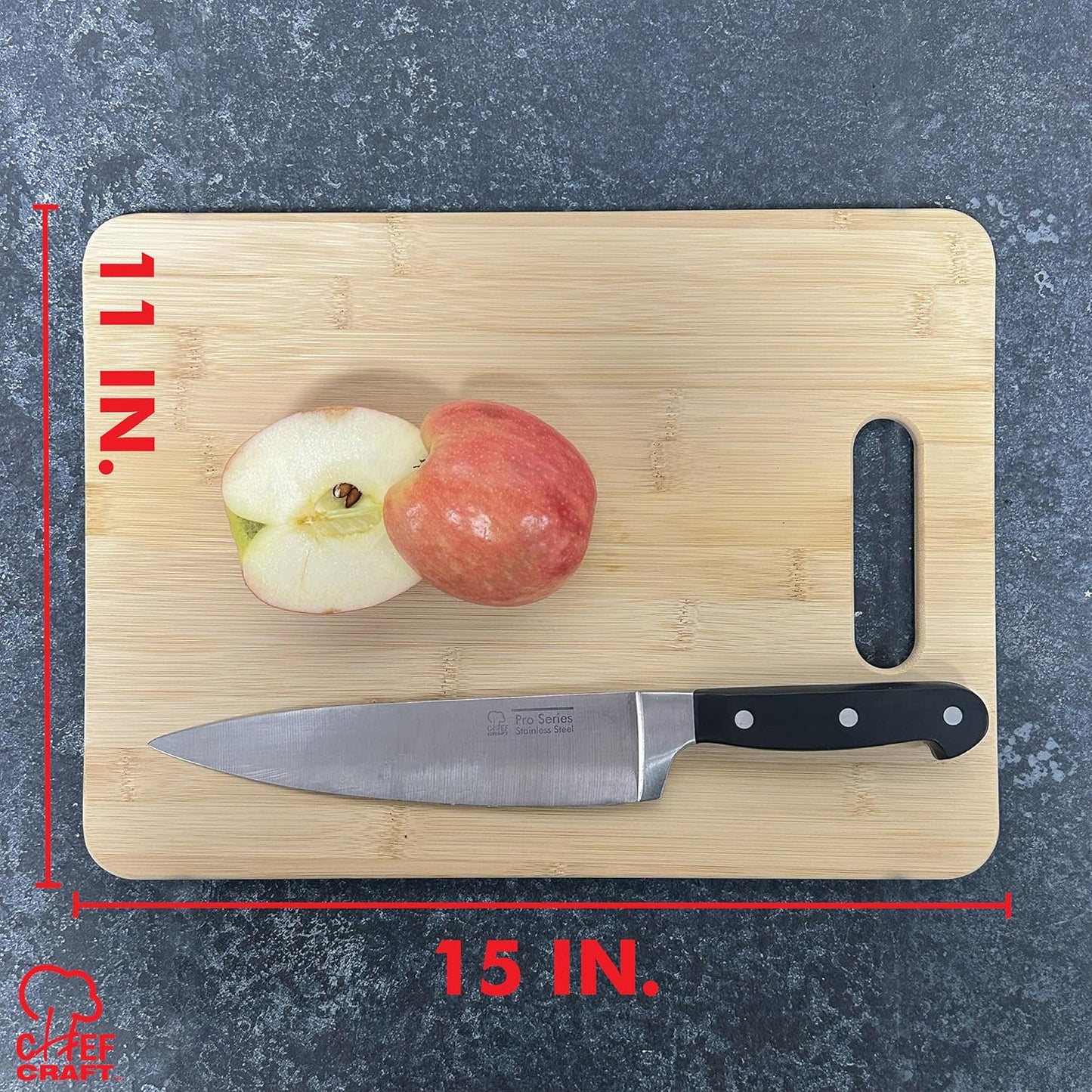 Select Bamboo Cutting Board, 12.5 x 9.5 inch, Natural