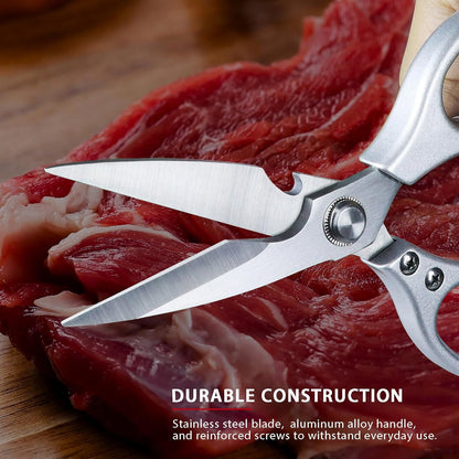 Kitchen Scissors All Purpose for Food, Heavy Duty 8.46'' Large Kitchen Shears for Cutting Vegetable, Poultry, Meat, Herb, Stainless Steel Sharp Blade, Dishwasher Safe