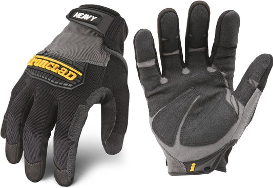 Ironclad Heavy Utility Work Gloves HUG, High Abrasion Resistance, Performance Fit, Durable, Machine Washable, (1 Pair), MEDIUM