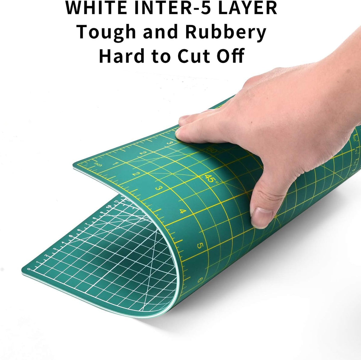 Self Healing Cutting Mat: 12″x 18″ Black-Gray Eco-Craft Cutting Mat - 5-Layer Durable Anti-Blade-Wear Material for All Your Crafting Needs