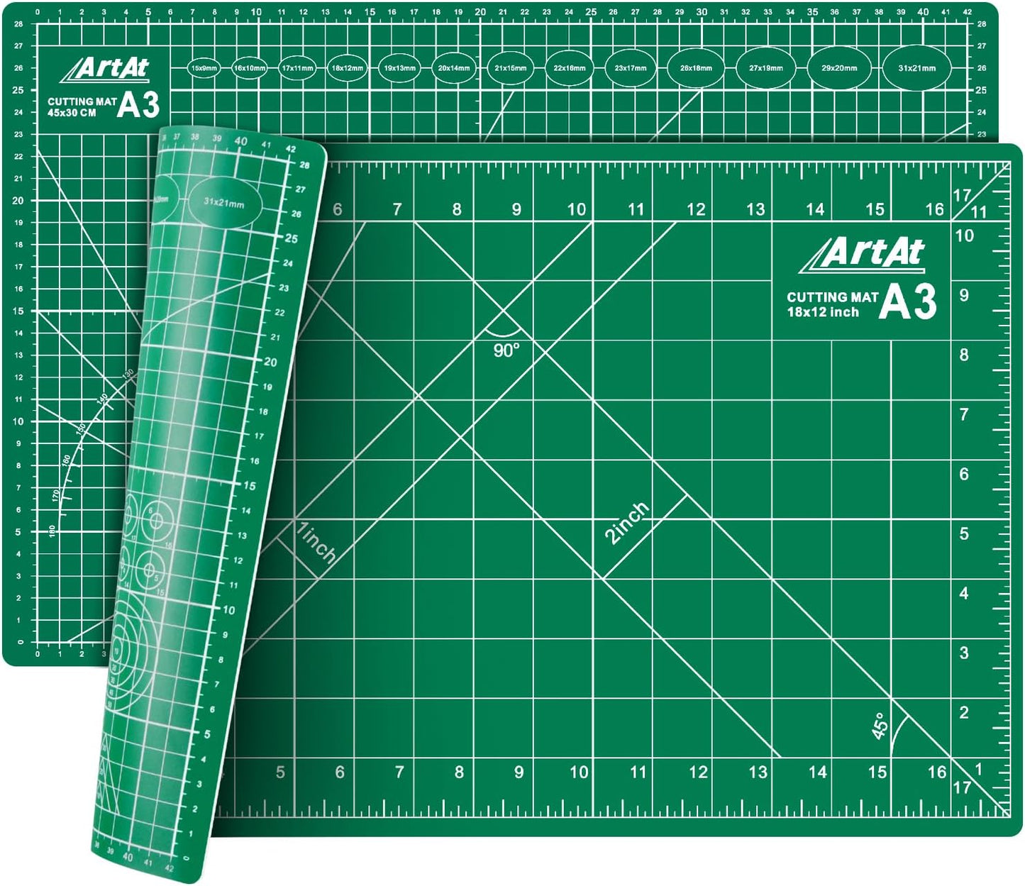 Self Healing Cutting Mat: 12″x 18″ Black-Gray Eco-Craft Cutting Mat - 5-Layer Durable Anti-Blade-Wear Material for All Your Crafting Needs