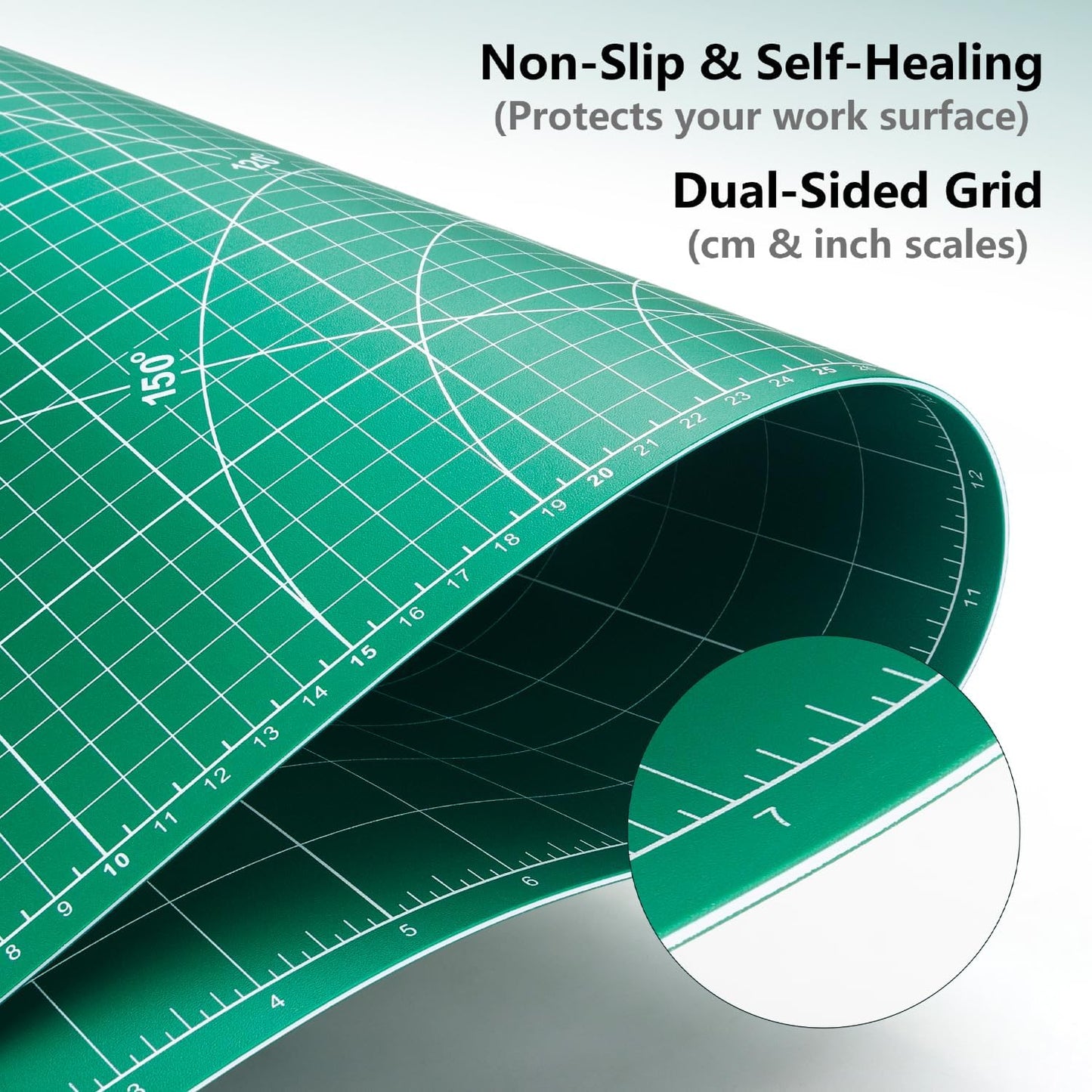 Self Healing Cutting Mat: 12″x 18″ Black-Gray Eco-Craft Cutting Mat - 5-Layer Durable Anti-Blade-Wear Material for All Your Crafting Needs