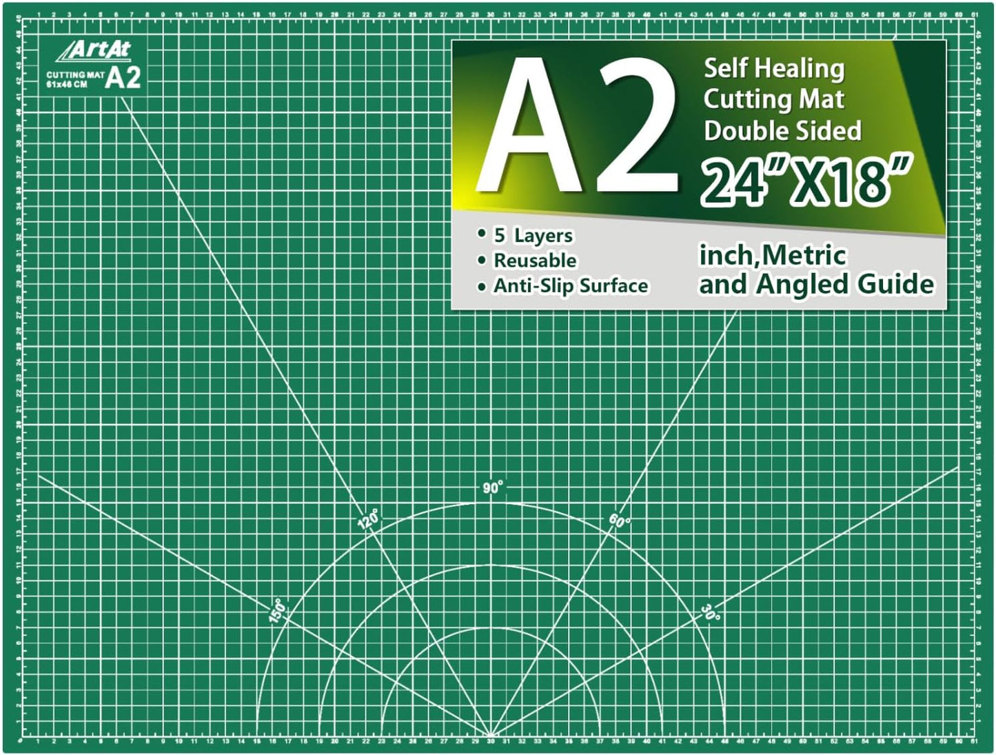 Self Healing Cutting Mat: 12″x 18″ Black-Gray Eco-Craft Cutting Mat - 5-Layer Durable Anti-Blade-Wear Material for All Your Crafting Needs