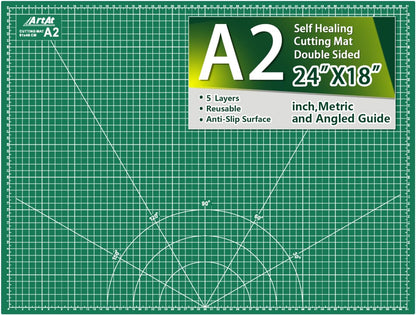 Self Healing Cutting Mat: 12″x 18″ Black-Gray Eco-Craft Cutting Mat - 5-Layer Durable Anti-Blade-Wear Material for All Your Crafting Needs