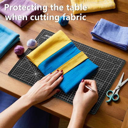 Self Healing Cutting Mat: 12″x 18″ Black-Gray Eco-Craft Cutting Mat - 5-Layer Durable Anti-Blade-Wear Material for All Your Crafting Needs