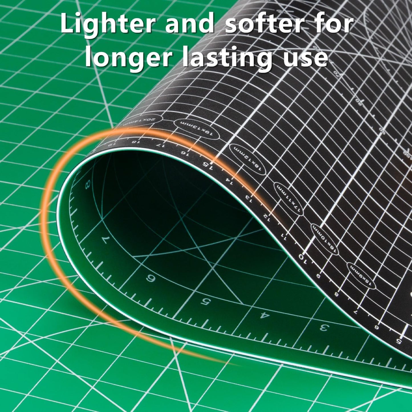 Self Healing Cutting Mat: 12″x 18″ Black-Gray Eco-Craft Cutting Mat - 5-Layer Durable Anti-Blade-Wear Material for All Your Crafting Needs
