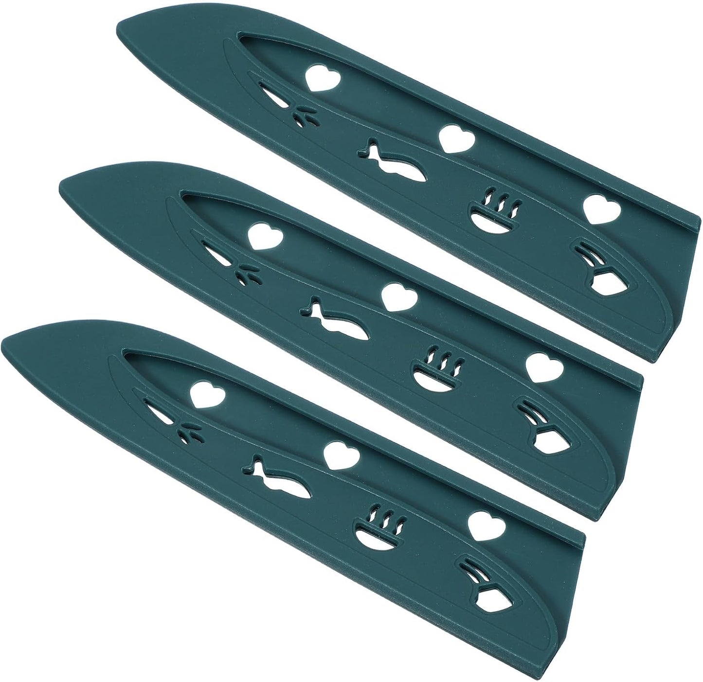 3Pcs Plastic Safety Knife Cover Sleeves for 7" Chef Knife, Chopping Knife Guard Blade Protector Universal Knife Sheath for Kitchen Bar, Pink