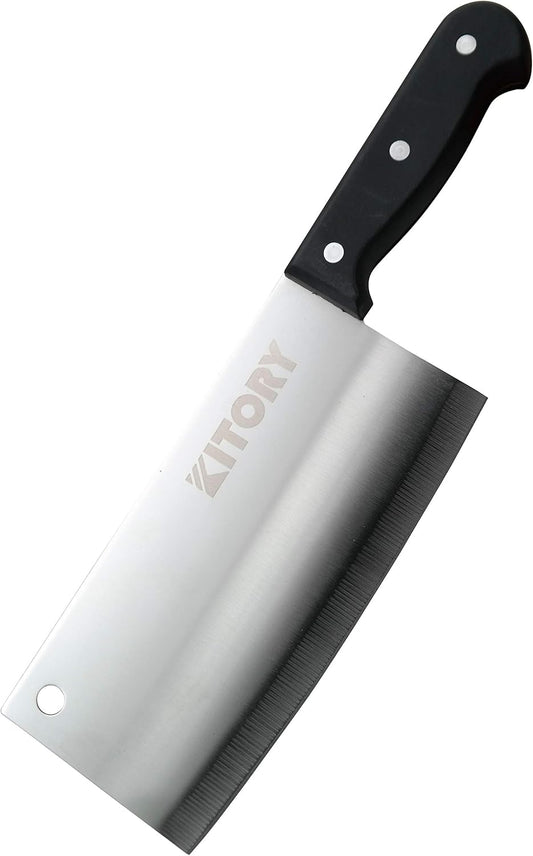 Cleaver Knife 7“- German Steel Kitchen Chopper Slicer - Super Sharp Full Tang Chinese Chef's Knife, For Women and Men