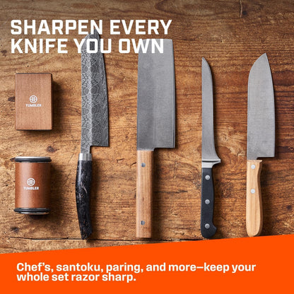 Rolling Knife Sharpener Starter Set - Knife Sharpening Made Easy - Complete Gift Set