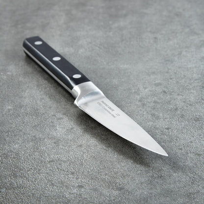 DiNA Gene Stainless Steel Paring Knife, 3.5in, Sharp Garnish Tool | Full Tang Triple Riveted Ergonomic Handle, Vegetable Peeling & Fruit Slicing Knife, Lightweight Kitchen Utility, 1 Piece