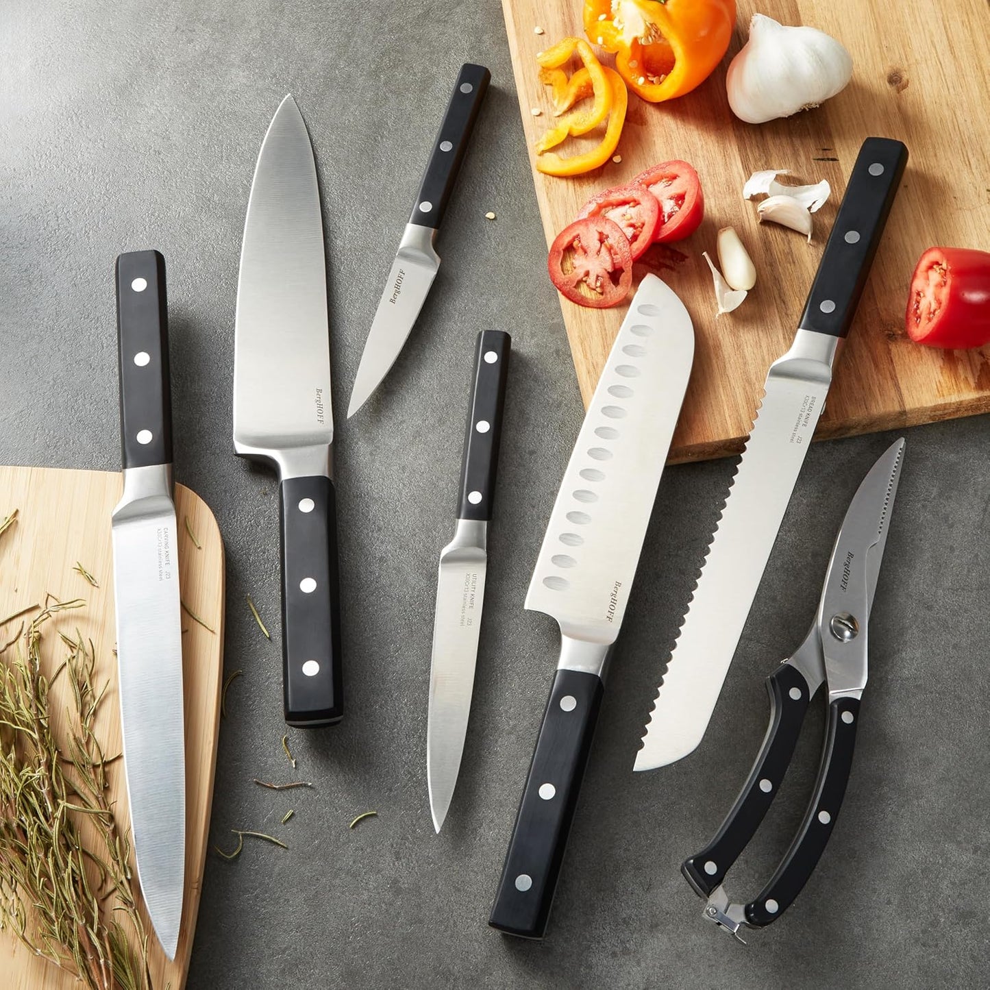 DiNA Gene Stainless Steel Paring Knife, 3.5in, Sharp Garnish Tool | Full Tang Triple Riveted Ergonomic Handle, Vegetable Peeling & Fruit Slicing Knife, Lightweight Kitchen Utility, 1 Piece