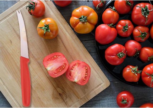Kitchen Serrated Tomato Knife, German Steel Blade
