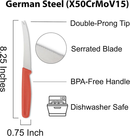 Kitchen Serrated Tomato Knife, German Steel Blade
