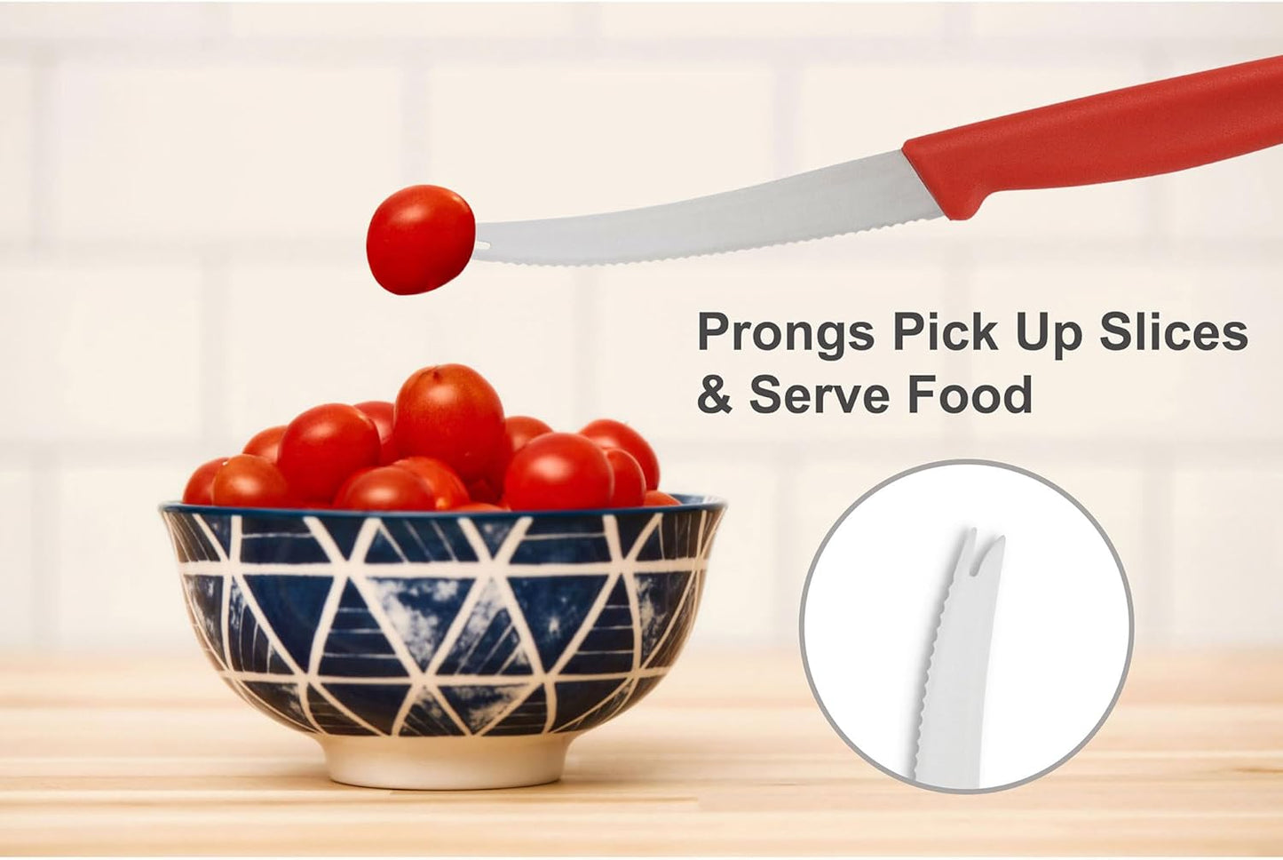 Kitchen Serrated Tomato Knife, German Steel Blade