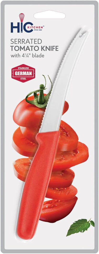 Kitchen Serrated Tomato Knife, German Steel Blade