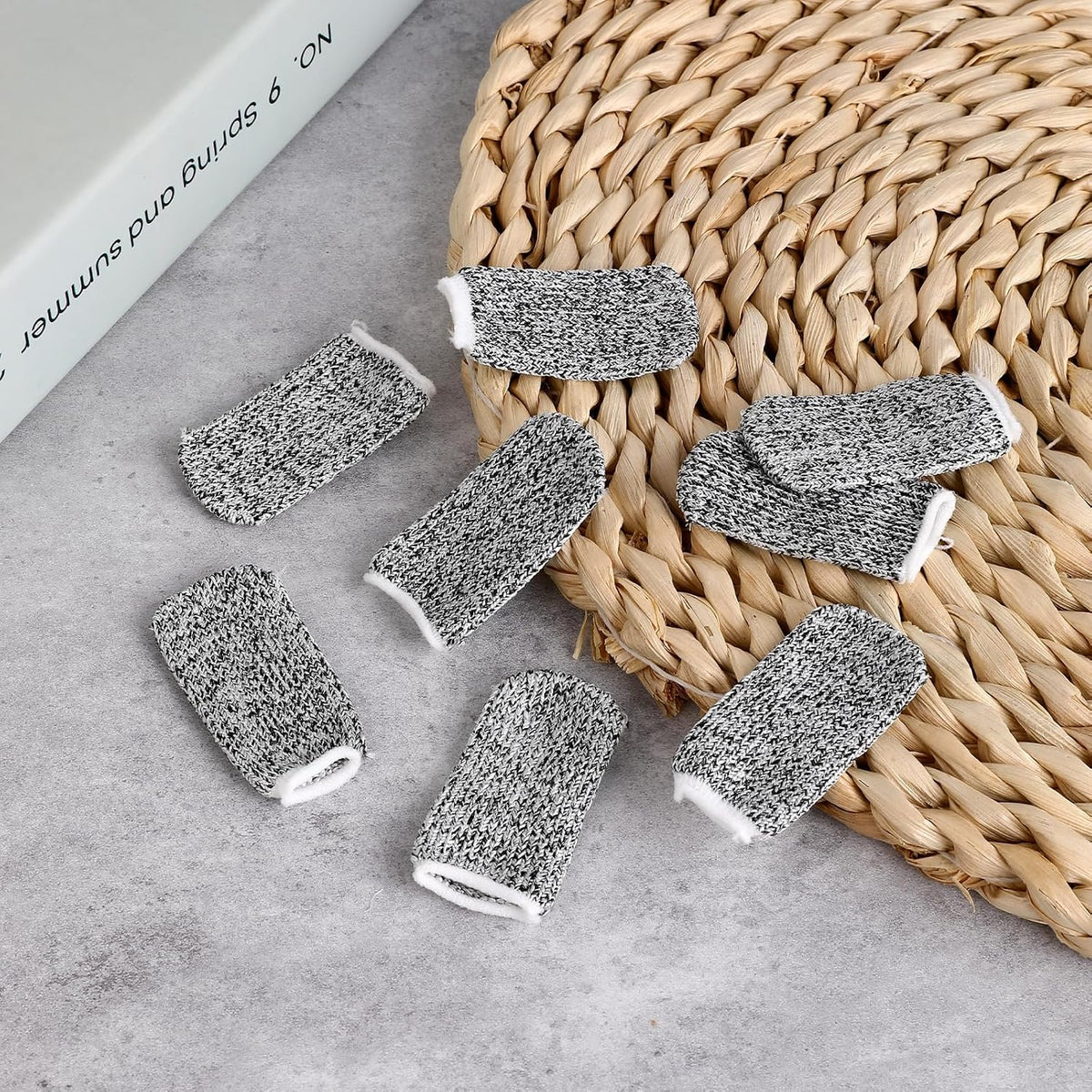 12 Pcs Cut Resistant Finger Cots Anti-Slip Finger Sleeve Protectors Reusable Thumb Anti-Cut Fingertips Covers Protection Guards Glove for Kitchen Sculpture Work Garden Picking