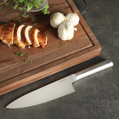 8-Inch Chef Knife – High-Carbon 1.4116 German Steel Kitchen Knife with Light Pakka Wood Handle, Full-Tang Razor Sharp Chef’s Blade for Chopping, Slicing, Dicing & Everyday Prep