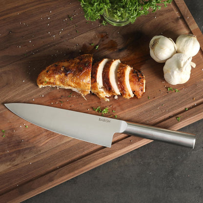 8-Inch Chef Knife – High-Carbon 1.4116 German Steel Kitchen Knife with Light Pakka Wood Handle, Full-Tang Razor Sharp Chef’s Blade for Chopping, Slicing, Dicing & Everyday Prep