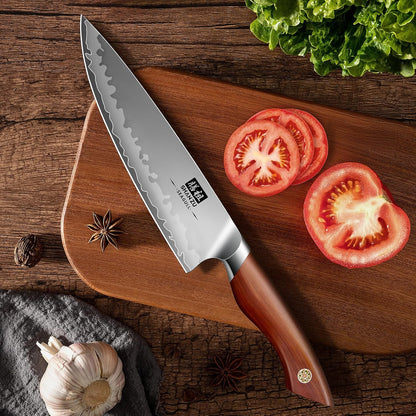 Chef Knife 8 Inch, American S35VN Powder Steel Sharp Kitchen Knife, Professional Cooking Knife with Ergonomic Red Sandalwood Handle, Meat Cutting Gyuto Knife, Gifts for Women & Men