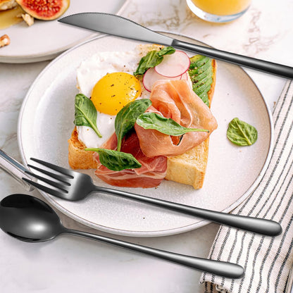 6 Pieces 18/8 Stainless Steel Flatware Set Portable Reusable Cutlery Set Travel Utensils Set Including Chopsticks Knife Fork Spoon Straws Cleaning Brush Dishwasher Safe (Rose Gold)