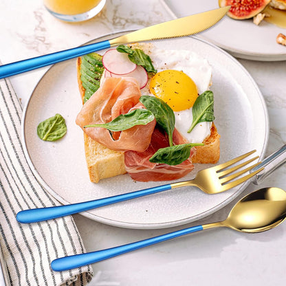 6 Pieces 18/8 Stainless Steel Flatware Set Portable Reusable Cutlery Set Travel Utensils Set Including Chopsticks Knife Fork Spoon Straws Cleaning Brush Dishwasher Safe (Rose Gold)