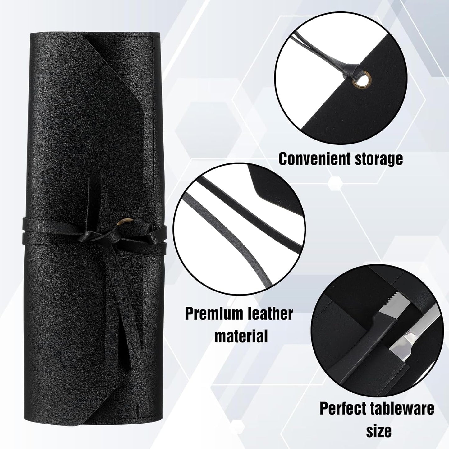 Knife Bag Roll, Modular Magnetic Chef Knife Case, Knifes Carrying Case with Leather Wrap, Best Gift for Chef and Culinary Enthusiasts