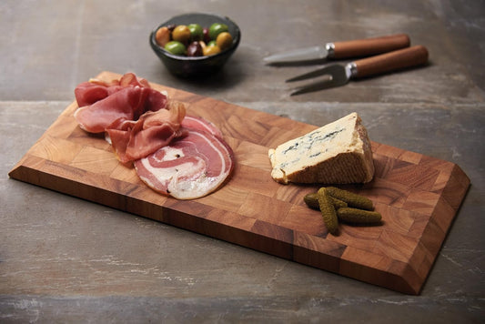 Bowery End Grain Cheese and Charcuterie Board, One Size, Acacia Wood