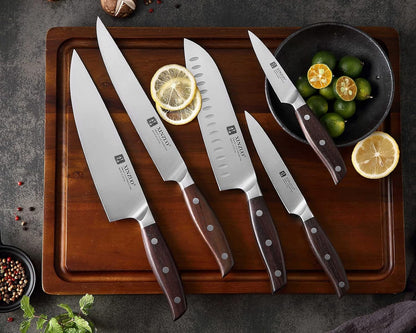 Meat Cleaver Knife, 7 Inches German Stainless Steel Chef Cleaver Knife,Vegetable Meat Cleaver,Multifunction Chopper Butcher Knife,Chinese Chef Knife, Ultra Sharp, Red Sandalwood Handle