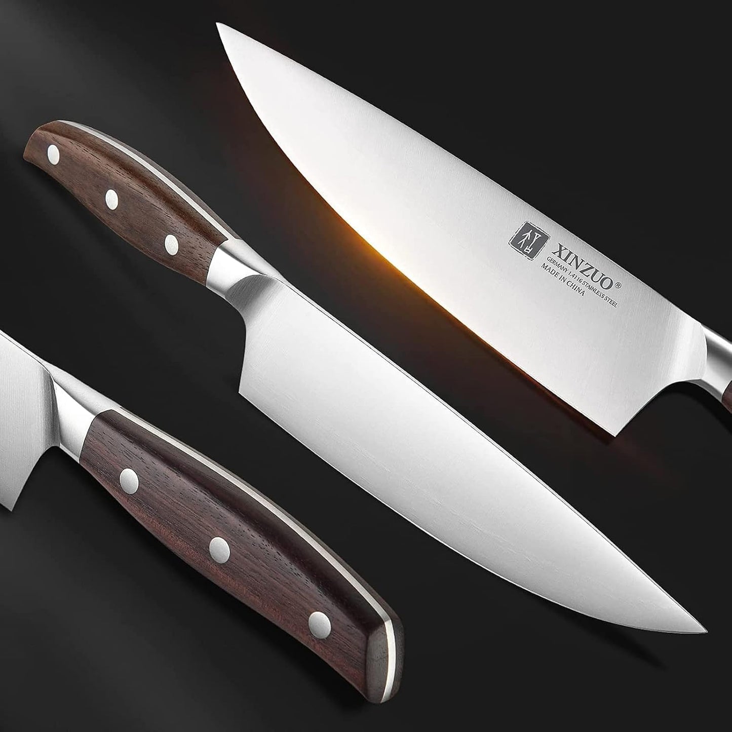 Meat Cleaver Knife, 7 Inches German Stainless Steel Chef Cleaver Knife,Vegetable Meat Cleaver,Multifunction Chopper Butcher Knife,Chinese Chef Knife, Ultra Sharp, Red Sandalwood Handle