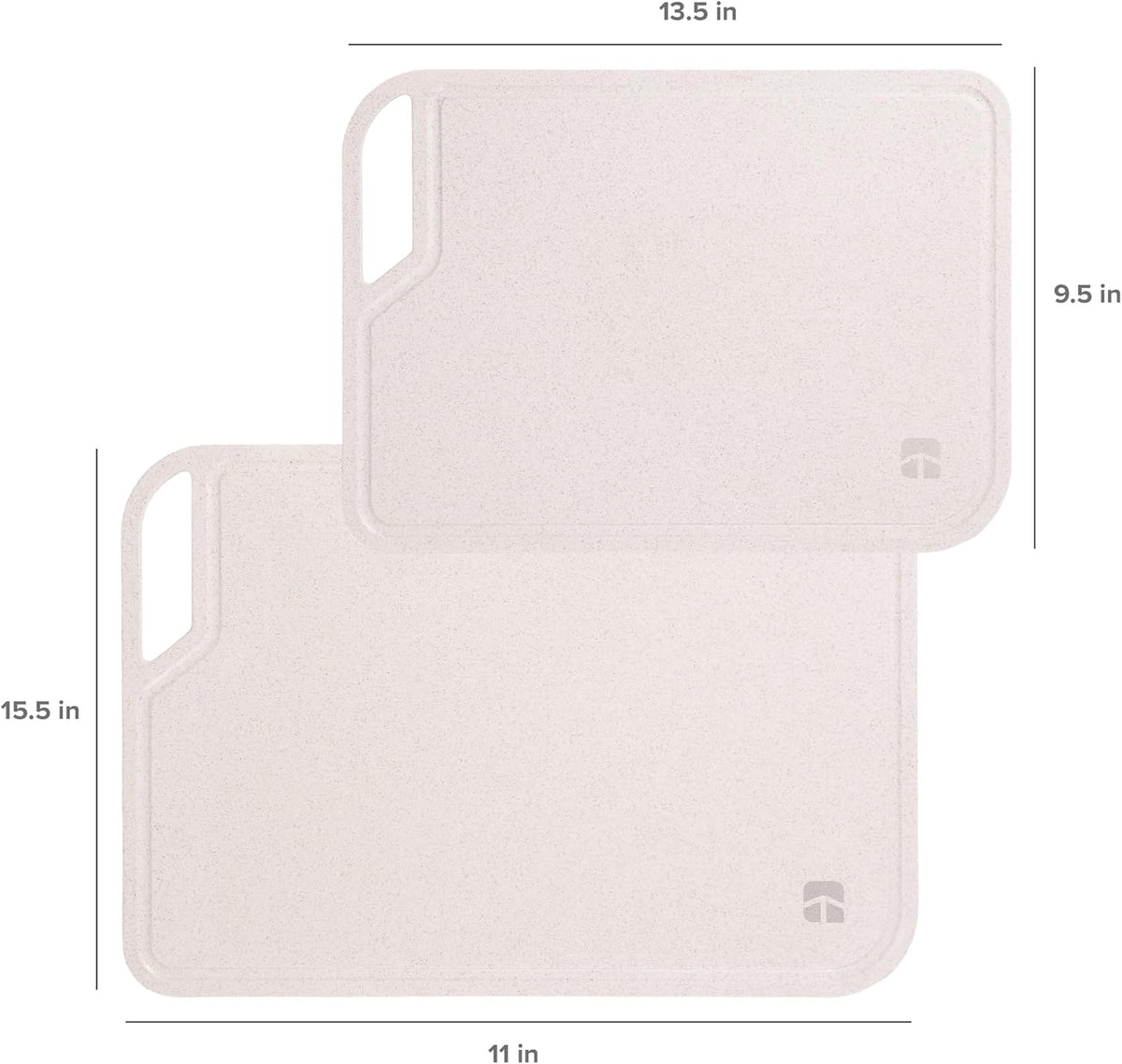 Rice Fiber Cutting Board Set with Stand, 2-Piece, Bamboo