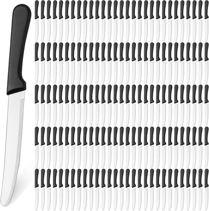 150 Pcs 8.39 Inch Steak Knife Sets Stainless Steel Serrated Edge