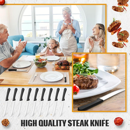 150 Pcs 8.39 Inch Steak Knife Sets Stainless Steel Serrated Edge