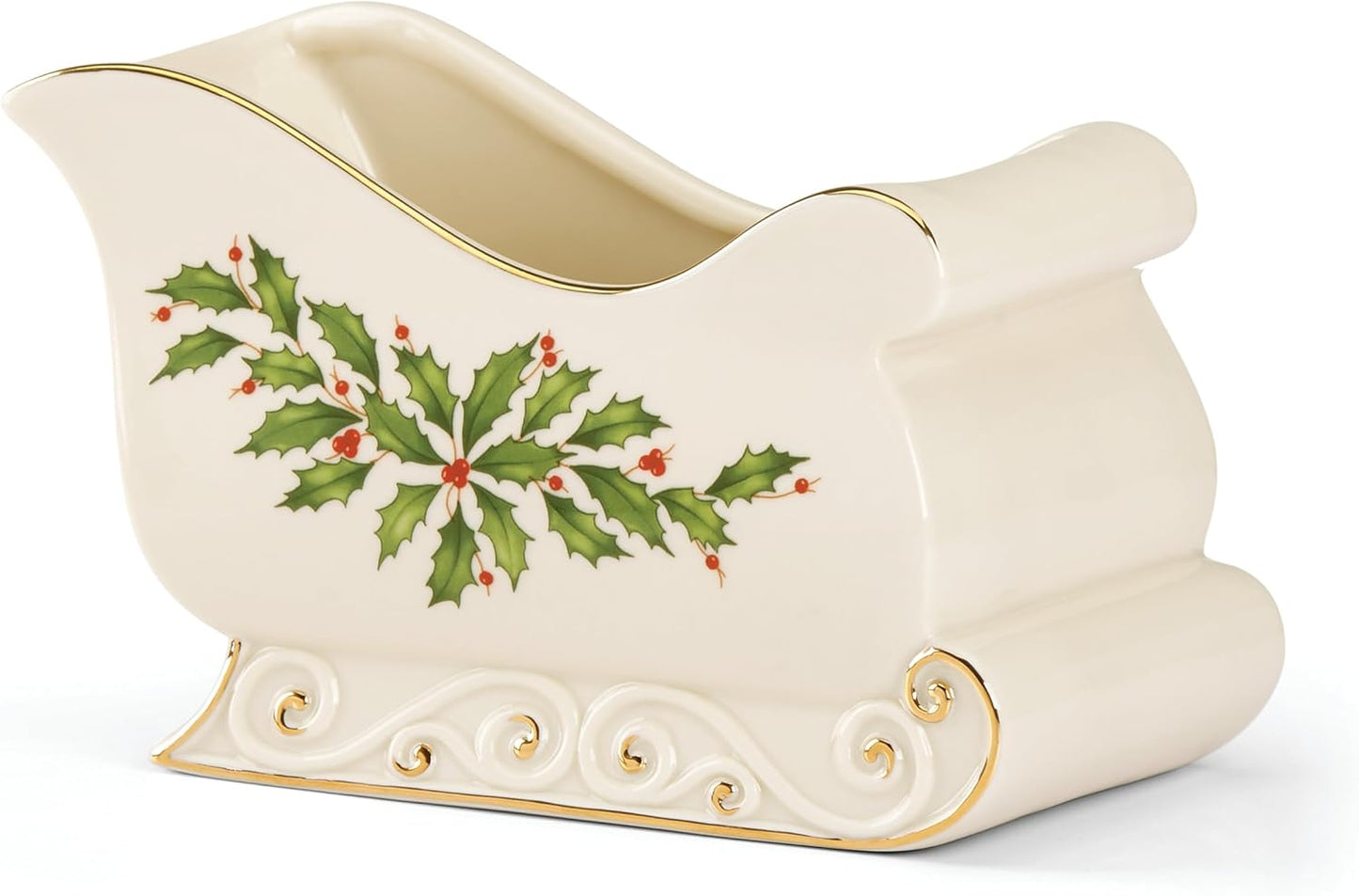 Serveware, Hosting The Holidays Cheese Plate & Knife Set, Service for 1, Ivory Porcelain, Dishwasher Safe, 6.75 Inch Diameter, Christmas Decorations, Christmas Decor (White/Green/Red, 2 Pieces)