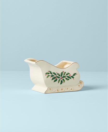 Serveware, Hosting The Holidays Cheese Plate & Knife Set, Service for 1, Ivory Porcelain, Dishwasher Safe, 6.75 Inch Diameter, Christmas Decorations, Christmas Decor (White/Green/Red, 2 Pieces)