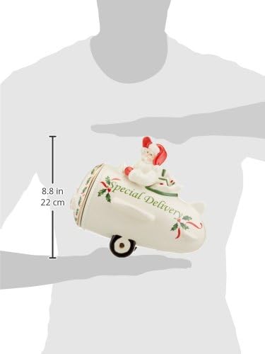 Serveware, Hosting The Holidays Cheese Plate & Knife Set, Service for 1, Ivory Porcelain, Dishwasher Safe, 6.75 Inch Diameter, Christmas Decorations, Christmas Decor (White/Green/Red, 2 Pieces)