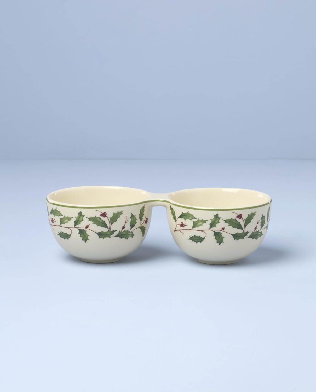 Serveware, Hosting The Holidays Cheese Plate & Knife Set, Service for 1, Ivory Porcelain, Dishwasher Safe, 6.75 Inch Diameter, Christmas Decorations, Christmas Decor (White/Green/Red, 2 Pieces)