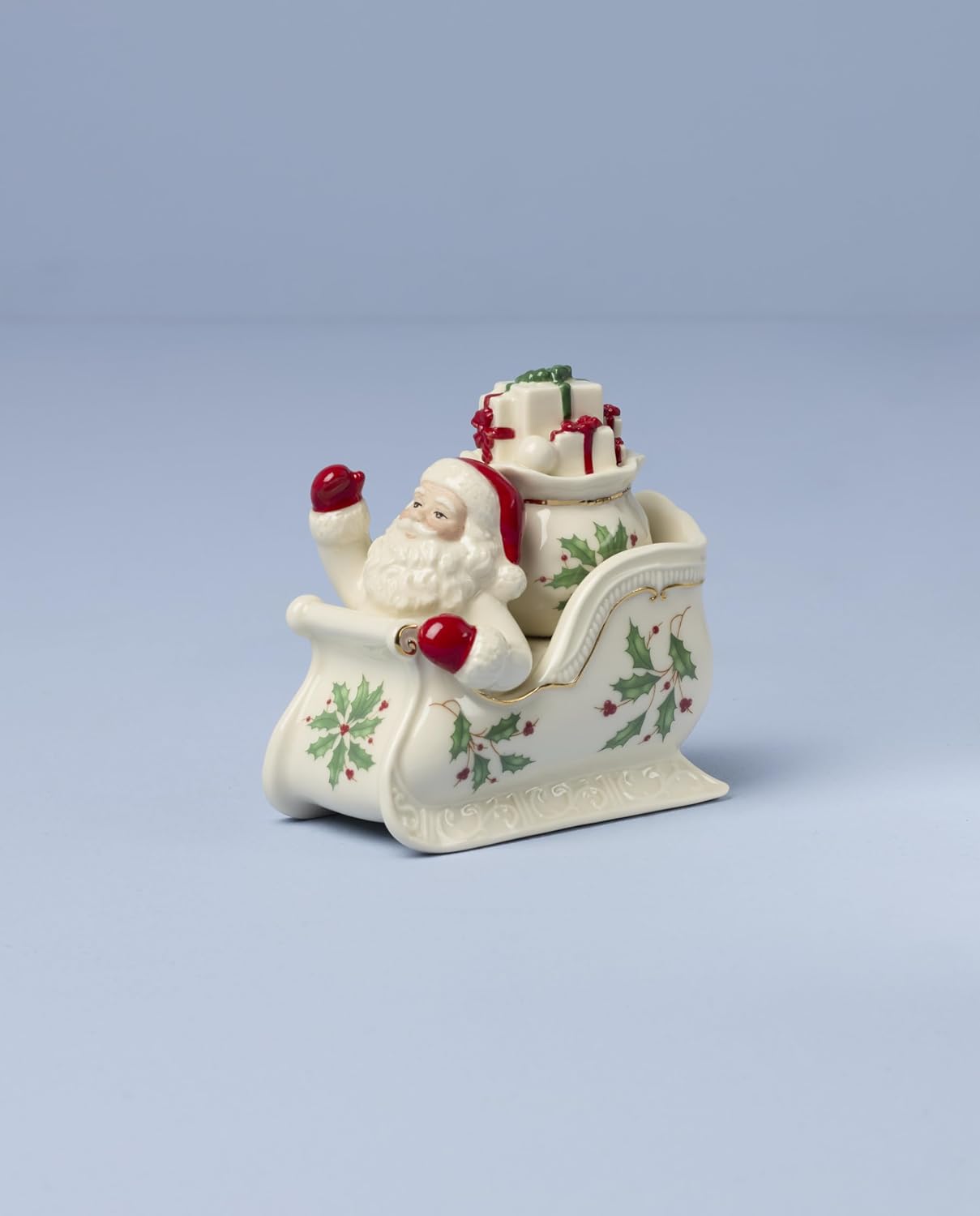Serveware, Hosting The Holidays Cheese Plate & Knife Set, Service for 1, Ivory Porcelain, Dishwasher Safe, 6.75 Inch Diameter, Christmas Decorations, Christmas Decor (White/Green/Red, 2 Pieces)