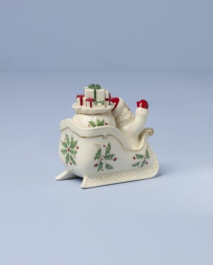 Serveware, Hosting The Holidays Cheese Plate & Knife Set, Service for 1, Ivory Porcelain, Dishwasher Safe, 6.75 Inch Diameter, Christmas Decorations, Christmas Decor (White/Green/Red, 2 Pieces)