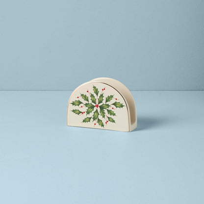 Serveware, Hosting The Holidays Cheese Plate & Knife Set, Service for 1, Ivory Porcelain, Dishwasher Safe, 6.75 Inch Diameter, Christmas Decorations, Christmas Decor (White/Green/Red, 2 Pieces)