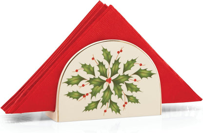 Serveware, Hosting The Holidays Cheese Plate & Knife Set, Service for 1, Ivory Porcelain, Dishwasher Safe, 6.75 Inch Diameter, Christmas Decorations, Christmas Decor (White/Green/Red, 2 Pieces)