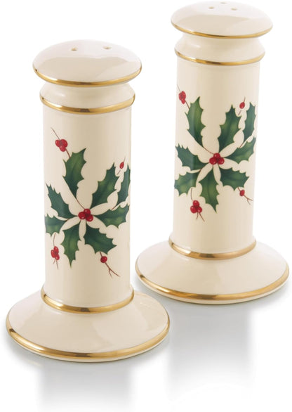 Serveware, Hosting The Holidays Cheese Plate & Knife Set, Service for 1, Ivory Porcelain, Dishwasher Safe, 6.75 Inch Diameter, Christmas Decorations, Christmas Decor (White/Green/Red, 2 Pieces)