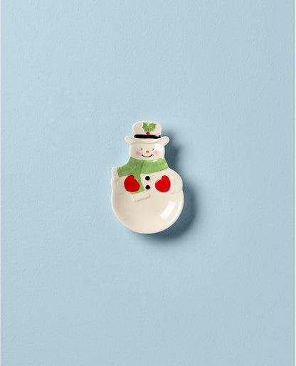 Serveware, Hosting The Holidays Cheese Plate & Knife Set, Service for 1, Ivory Porcelain, Dishwasher Safe, 6.75 Inch Diameter, Christmas Decorations, Christmas Decor (White/Green/Red, 2 Pieces)