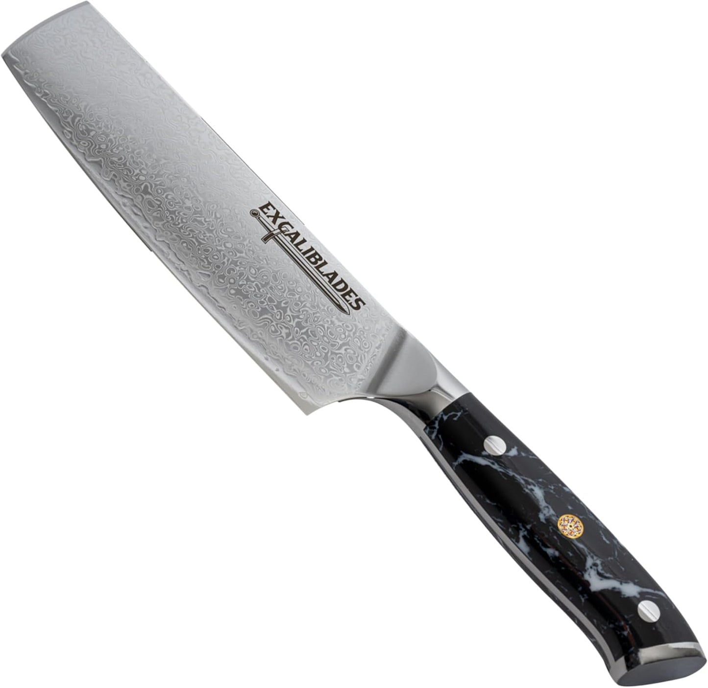 6.5” Nakiri Knife – VG10 Damascus Steel Vegetable Knife, Razor Sharp Japanese Style Kitchen Knife with Ergonomic G10 Handle, Sheath & Luxury Gift Box Included