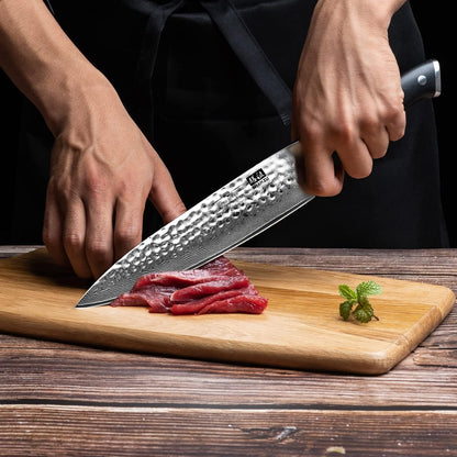 Damascus Knife Set, Japanese Super Steel 3 PCS Damascus High Carbon Professional Ultra-Sharp Kitchen Chef Knife Set with G10 Handle Gift Box | Damascus High Carbon Professional Ultra-Sharp Kitchen Chef Knife Set with G10 Handle Gift Box