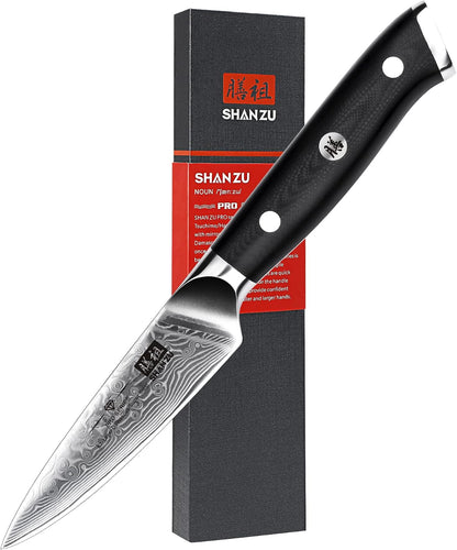 Damascus Knife Set, Japanese Super Steel 3 PCS Damascus High Carbon Professional Ultra-Sharp Kitchen Chef Knife Set with G10 Handle Gift Box | Damascus High Carbon Professional Ultra-Sharp Kitchen Chef Knife Set with G10 Handle Gift Box